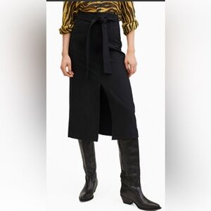 MANGO Women's Slit Hem Skirt